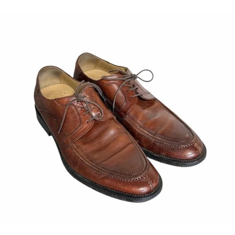 Johnston & Murphy Mens Brown Signature Series Oxford Business Office Shoes Sz 8M